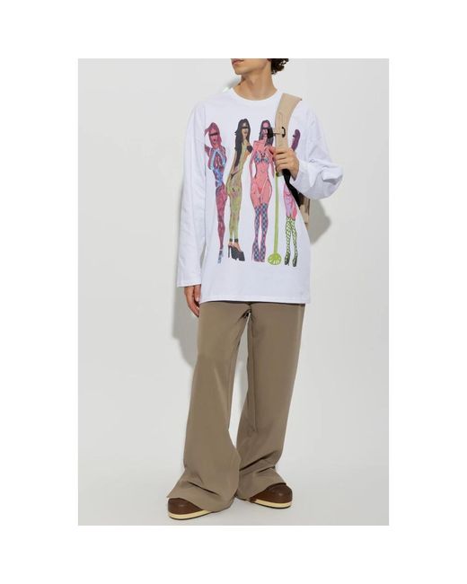 Long Sleeve Tops PDF de hombre de color White