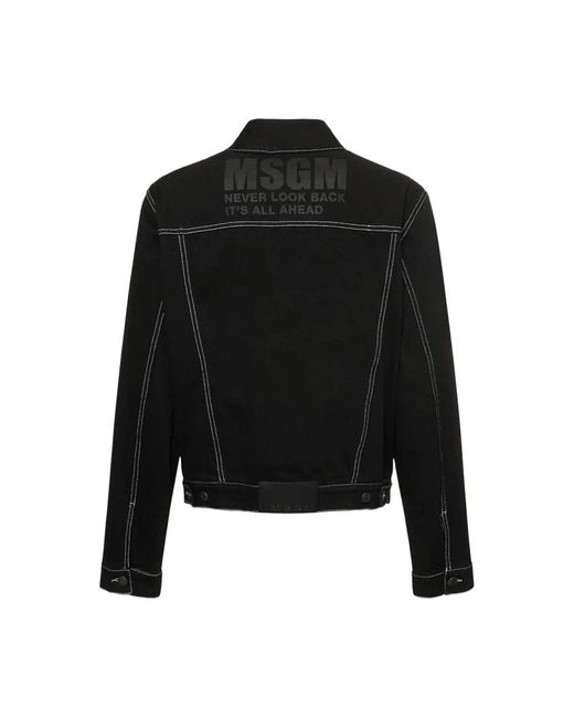 Denim Jackets MSGM de hombre de color Black