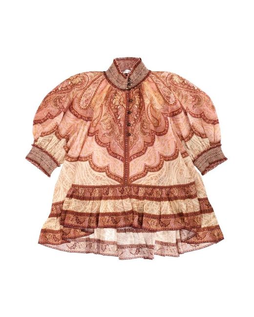 Zimmermann Wanderlust Frill Blouse in het Pink