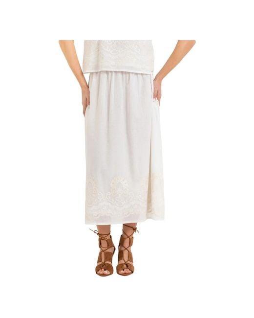 Kocca White Midi Skirts