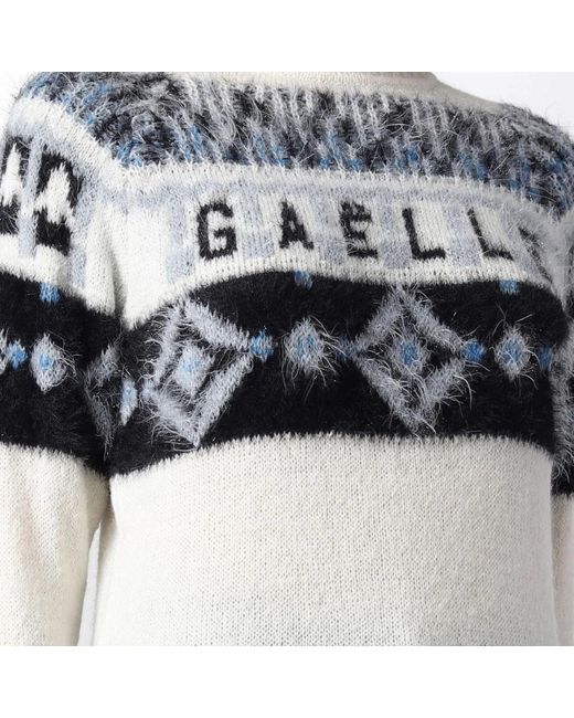 Gaelle Paris Gray Round-Neck Knitwear