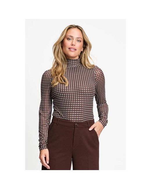 Pom Romi Mesh Check in het Brown