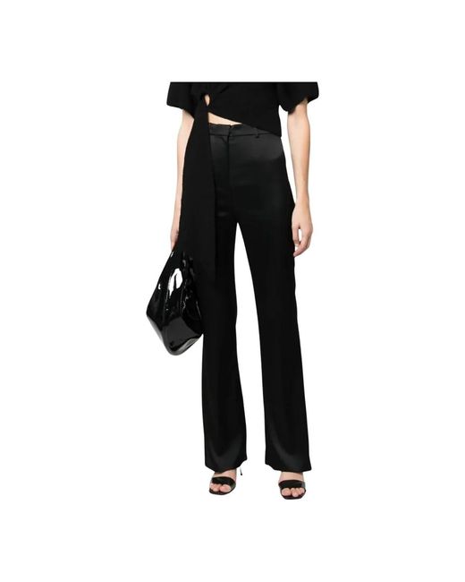 Slim-Fit Trousers Nanushka de color Black