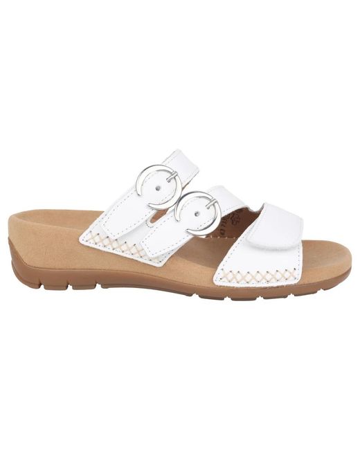 Gabor Schoenen ,Wit ,Leer Sandalen in het White