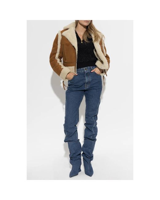 Leather Jackets Balmain en coloris Brown