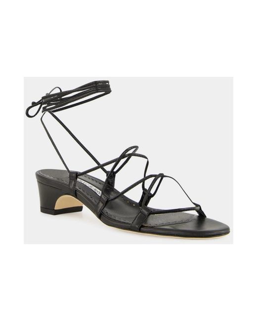 Manolo Blahnik Black High Heel Sandals