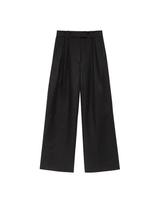 Anine Bing Black Wide Trousers