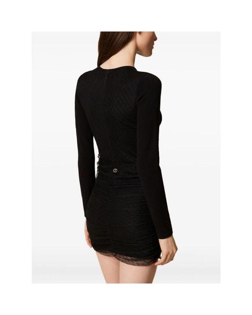 Twinset Short Dress in het Black