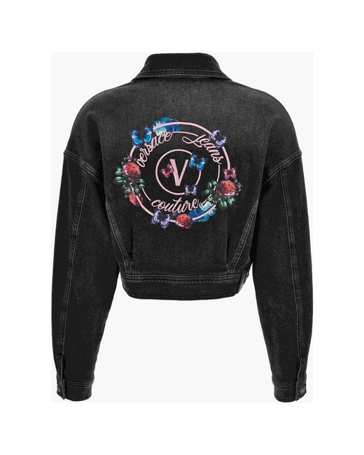 Denim Jackets Versace en coloris Black