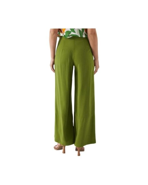 Salsa Jeans Green Wide Trousers