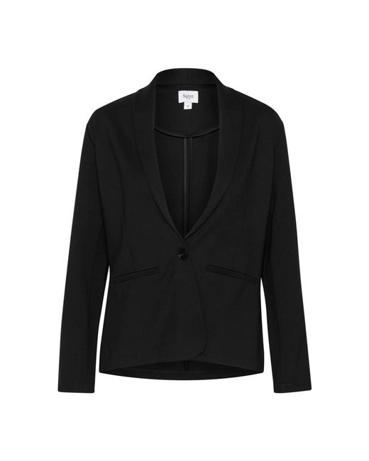 Saint Tropez Jassen ,Zwart ,Zwarte Blazer Voor Vrouwen in het Black