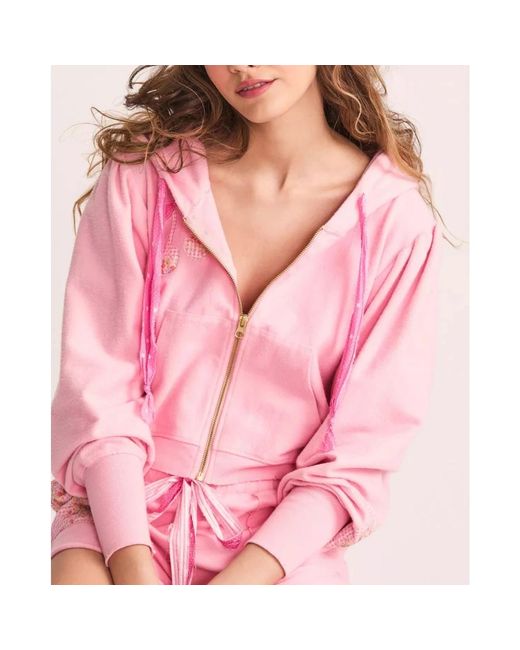 LoveShackFancy Hoodies & Sweatvesten ,Roze ,Zip-Throughs in het Pink