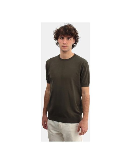 Kangra Grünes t-shirt mit rundhalsausschnitt in Black für Herren