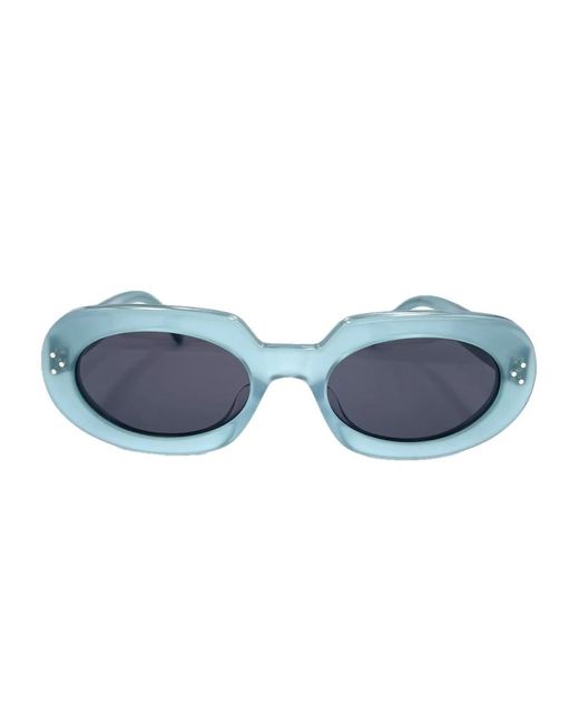 Céline Blue Mutige 3 punkte oval sonnenbrille