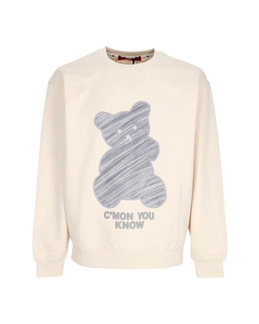 Acupuncture Leichter Crewneck Sweatshirt Creme in White für Herren