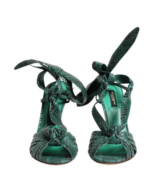 Dolce & Gabbana Green High Heel Sandals