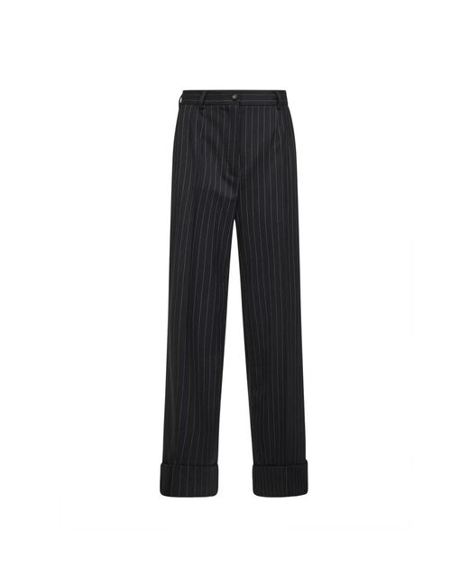 Dolce & Gabbana Black Wide Trousers