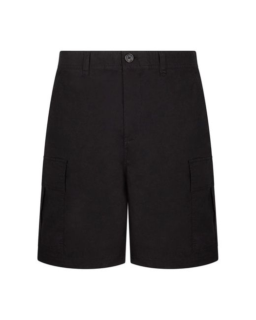 SELECTED Schwarze cargo shorts in Black für Herren