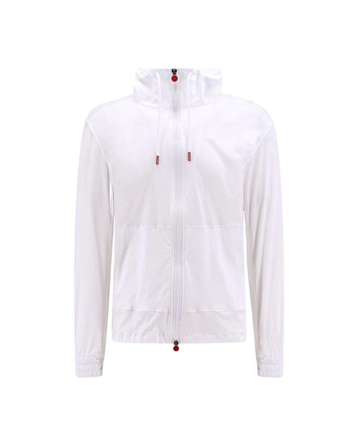 Kiton White Zip-Throughs for men