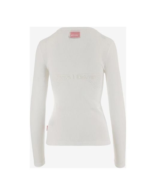 DIESEL Devore Kant Top in het White