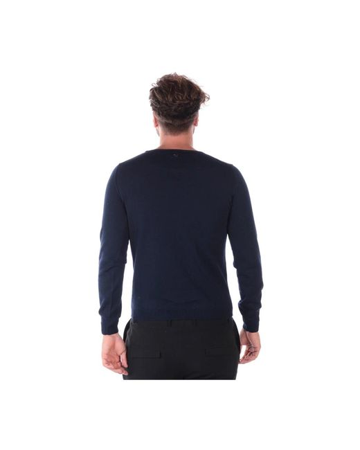 Daniele Alessandrini Blue Round-Neck Knitwear for men