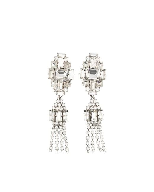 Alessandra Rich White Earrings