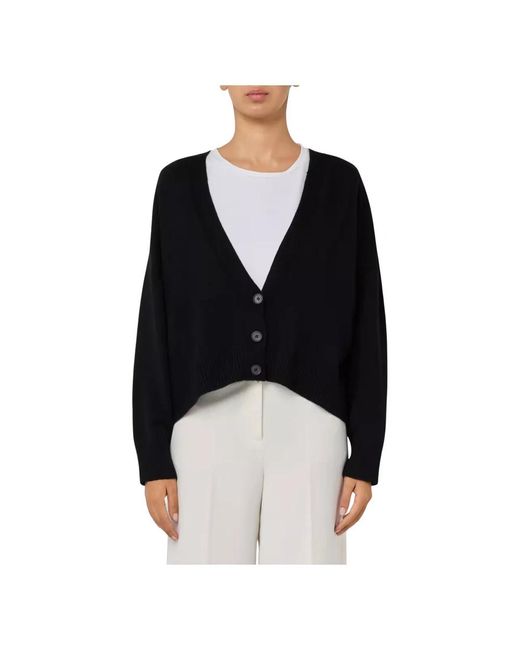 Manila Grace Truien & Vesten ,Zwart ,Cardigan Basic in het Black