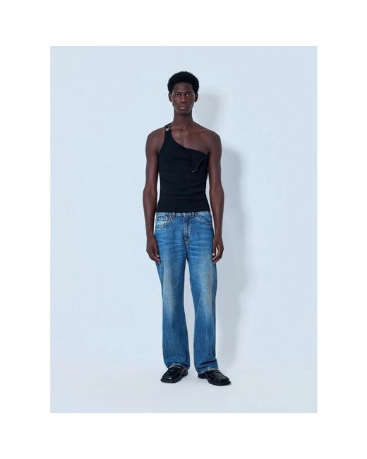 Jean Paul Gaultier Blue Sleeveless Tops for men