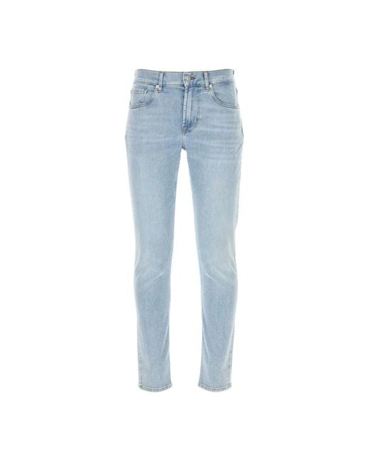 7 For All Mankind Blue Slim Fit Jeans for men