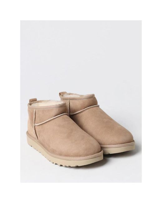 Ugg Schoenen ,Suède Classic Mini Short Suede Boots in het Natural