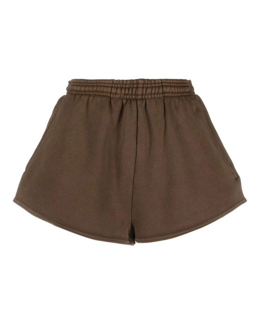 Entire studios Brown Kurze yoga-shorts für frauen