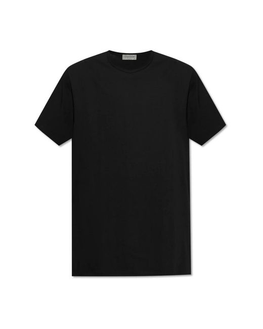 Tシャツ・カットソー YOHJI YAMAMOTO Men T Shirts HJT73081RED3 Black Yohji Yamamoto Black Printed T-Shirt Yohji Yamamoto