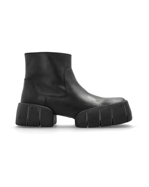 DIESEL Black Ankle Boots for men