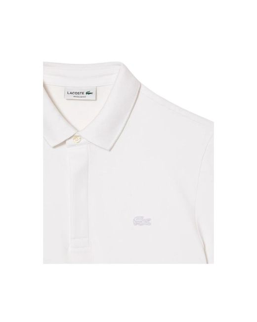 Lacoste Paris Stretch Piqué Polo in White für Herren