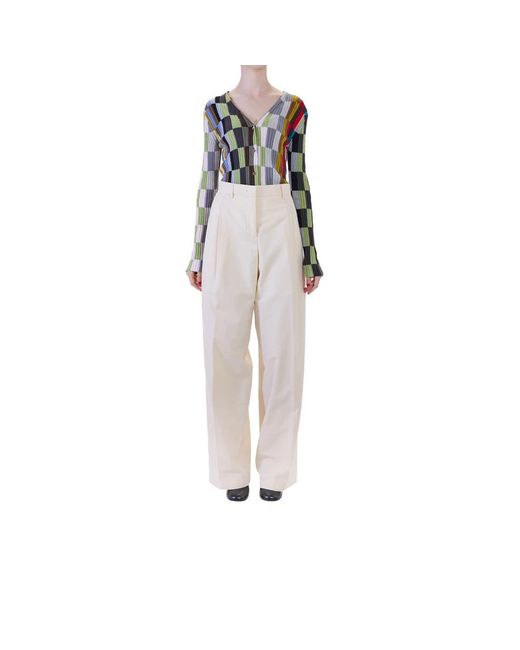Paul Smith White Wide Trousers