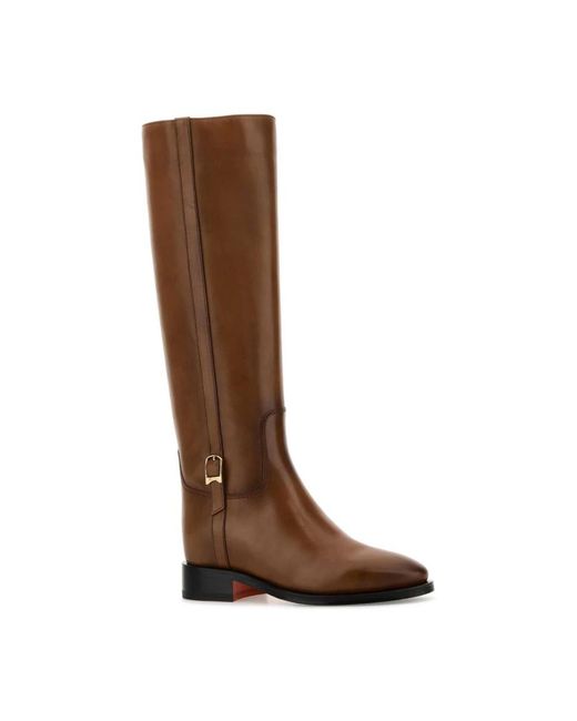 Santoni Brown High Boots