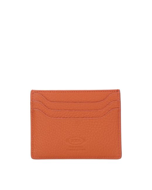 Tod's Leder kartenhalter geldbörse in Orange für Herren