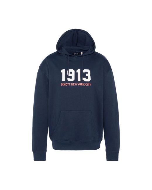 Hoodies di Schott Nyc in Blue da Uomo