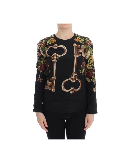 Dolce & Gabbana Black Long Sleeve T-Shirts