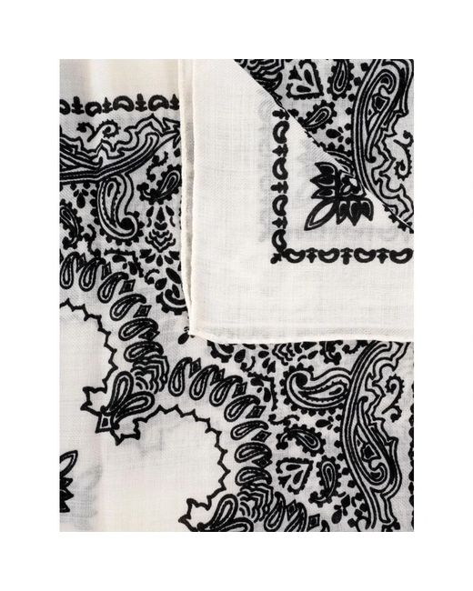 Destin White Silk Scarves