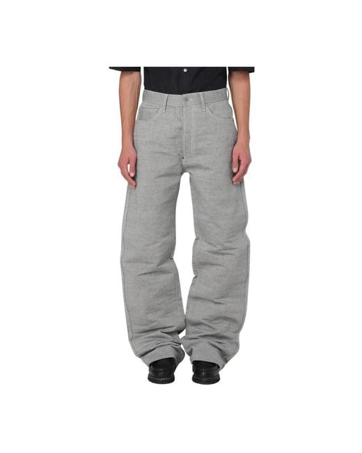Maison Margiela Men's Gray Loose Fit Jeans