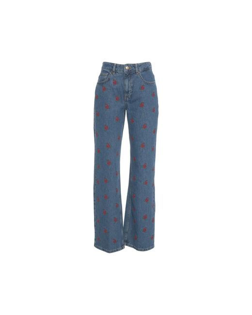 Farm Rio Blue Boot-Cut Jeans