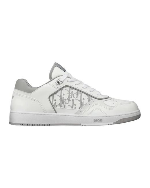 Sneakers in pelle con monogramma iconico di Dior in White da Uomo