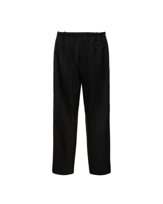 Dries Van Noten Black Straight Trousers for men