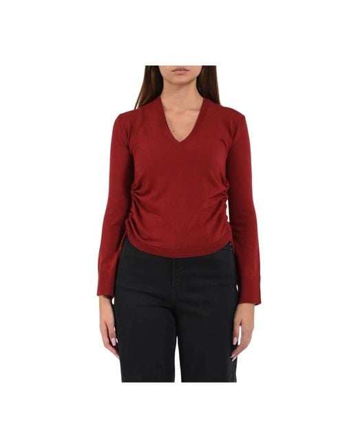 Akep Red V-Neck Knitwear