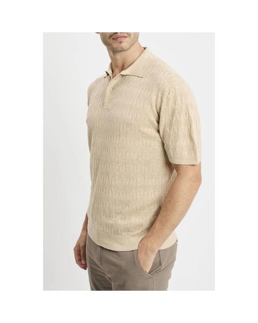 Daniele Fiesoli Natural Polo Shirts for men
