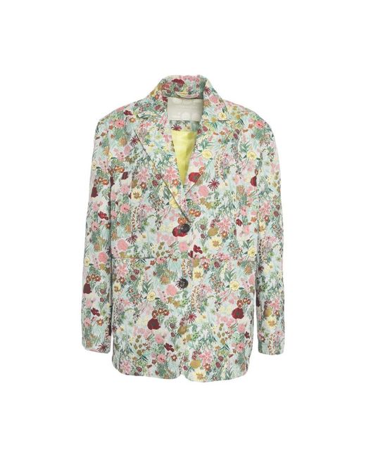 OOF WEAR Green Buntfarbener Oversize-Blazer
