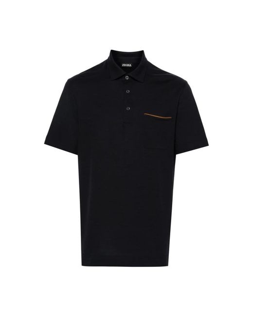 Zegna Black Polo Shirts for men