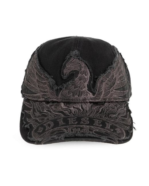 DIESEL Black Hats & Caps for men