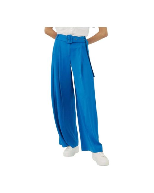 Silvian Heach Blue Wide Trousers